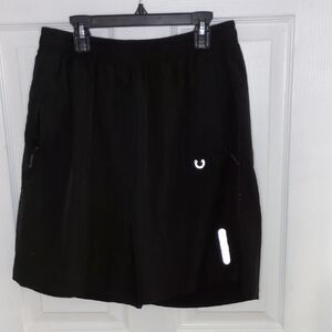Men's Northyard Large Black Athletic Shorts Reflective Accents Comfy Zipper